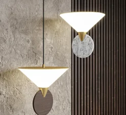 Suspension*CVL Suspension, Compass, , LED, dim, 2700K, 620 lm, L17cm, H16cm - noyer massif, or