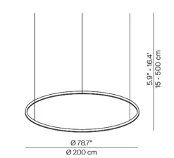 Suspension*Luceplan Suspension, Compendium Circle, , Ø200cm, H15cm - GRIS