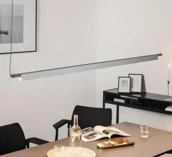 Suspension, Compendium D81s, aluminium, LED, dimmable, DALI, 1926lm, 2700K, L162,5cm, H4,57cm - Luceplan