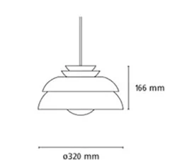 Suspension, Concert, blanc, Ø32cm, H16,6cm - Fritz Hansen