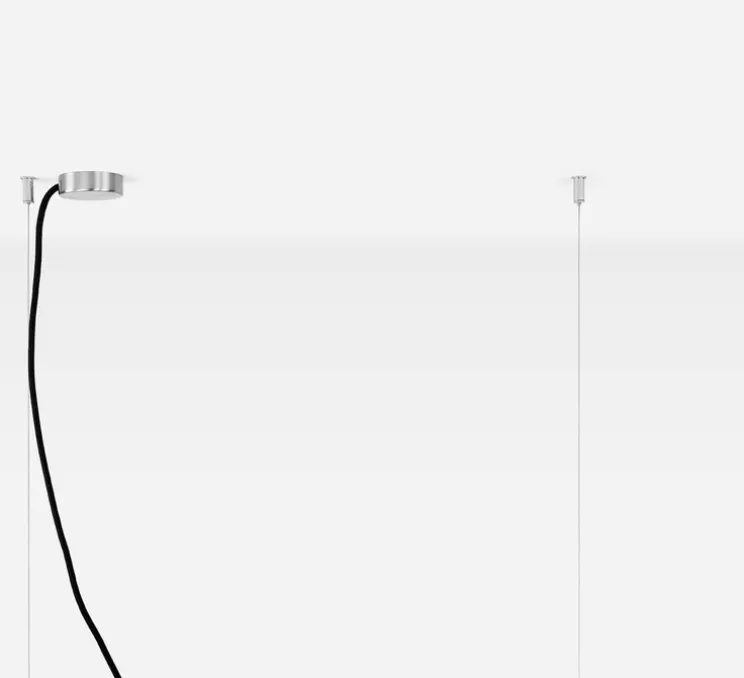 Suspension, Concrete & Brass Long, béton clair, laiton, LED, 4000K, 2600lm, L182cm, H8cm - Gantlights