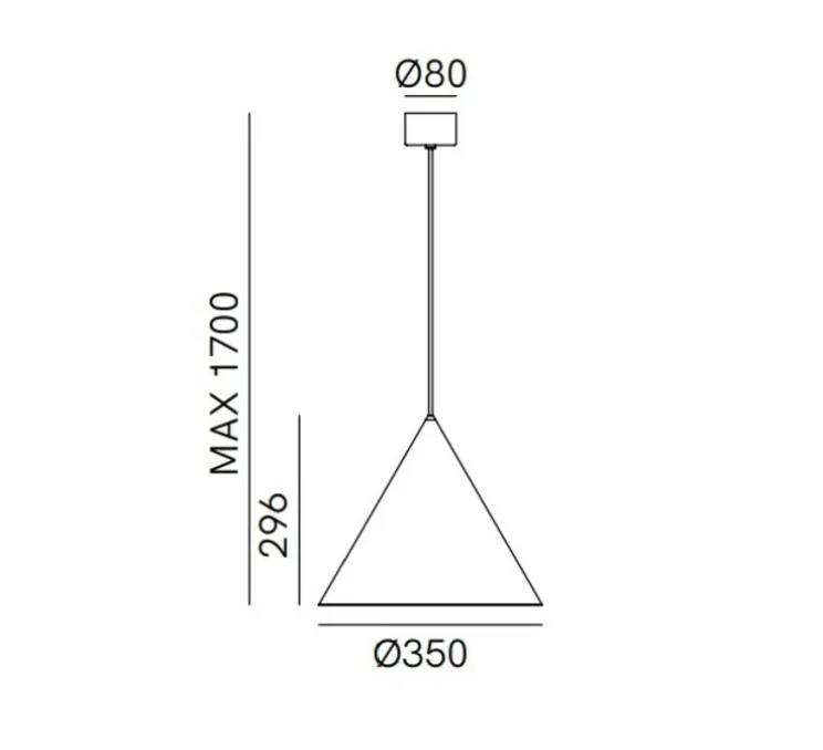 Suspension, Cone 286.03.MM, bronze morocco, Ø35cm, H29,6cm - Il Fanale