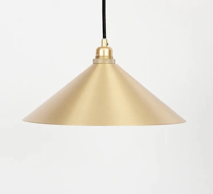Suspension, cone shade medium, laiton brossé, Ø36cm, H12,2cm - Frama