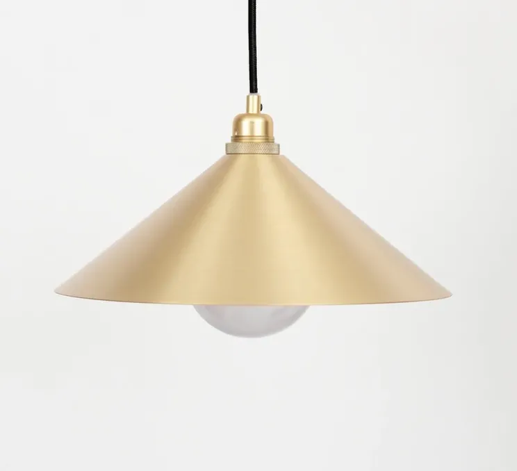 Suspension, cone shade medium, laiton brossé, Ø36cm, H12,2cm - Frama