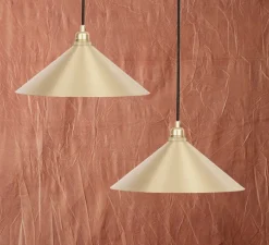 Suspension, cone shade small, laiton brossé, Ø25cm, H7,7cm - Frama