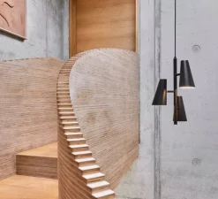 Suspension, Cono, 3 abat-jour, noir, Ø36cm, H50cm - Woud