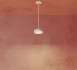 Suspension, Cookie, blanc, LED, dim, 2700-3200-4000K, 985 lm, Ø12cm, H2,5cm - Beneito Faure