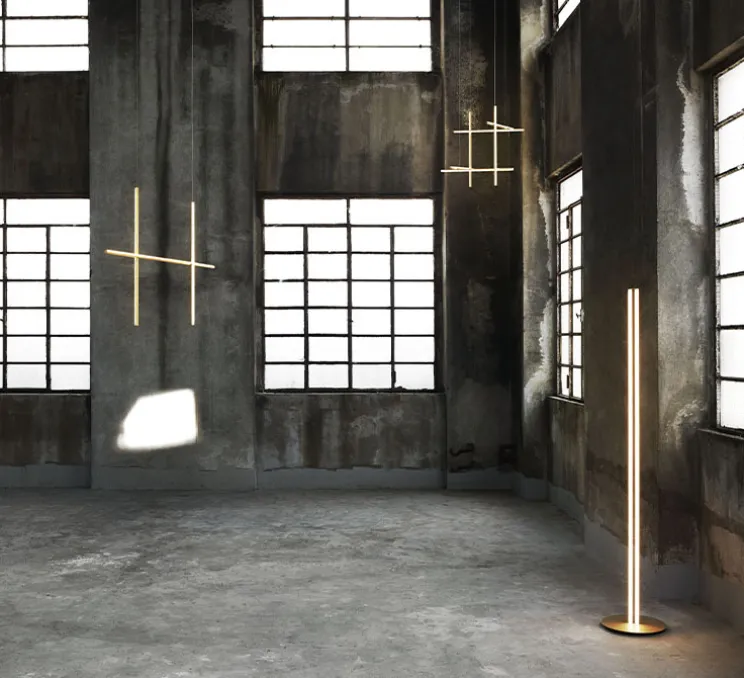 Suspension, Coordinates Suspension 2, champagne, LED, 2700K, 2960lm, L176,2cm, H92,2cm - Flos