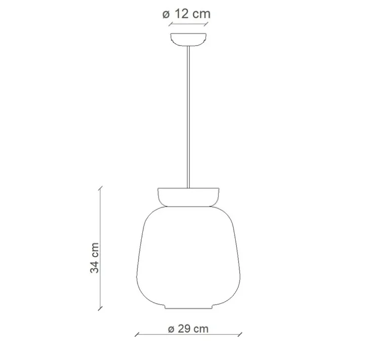 Suspension, Corcovado C2740, jaune, vert, Ø29cm, H34cm - Ferroluce