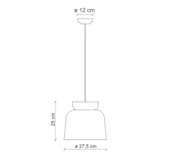 Suspension*Ferroluce Suspension, Corcovado C2744, , Ø27,5cm, H25cm - orange, marron