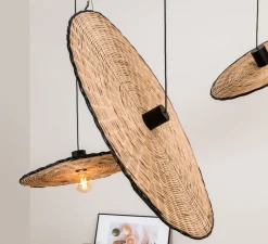 Suspension, Costas 1000, noir, rotin, Ø100cm, H2cm - Faro