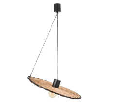 Suspension, Costas 600, noir, rotin, Ø60cm, H2cm - Faro