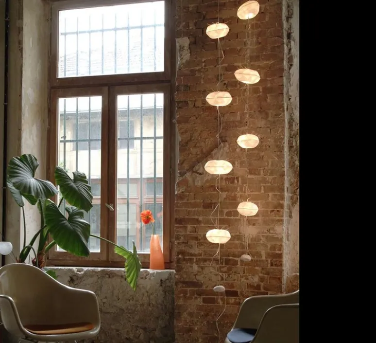 Suspension*Celine Wright Suspension, Courant D'air, , branchement sol, LED, L20cm, H250cm - blanc