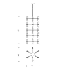 Suspension*Nemo Lighting Suspension, Crown Multi, , L41cm, H87cm - or