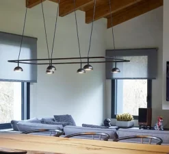 Suspension*Estiluz Suspension, Cupolina 3935S, , LED, dim, 2700K, 725 lm, L120cm, H11,2cm - noir