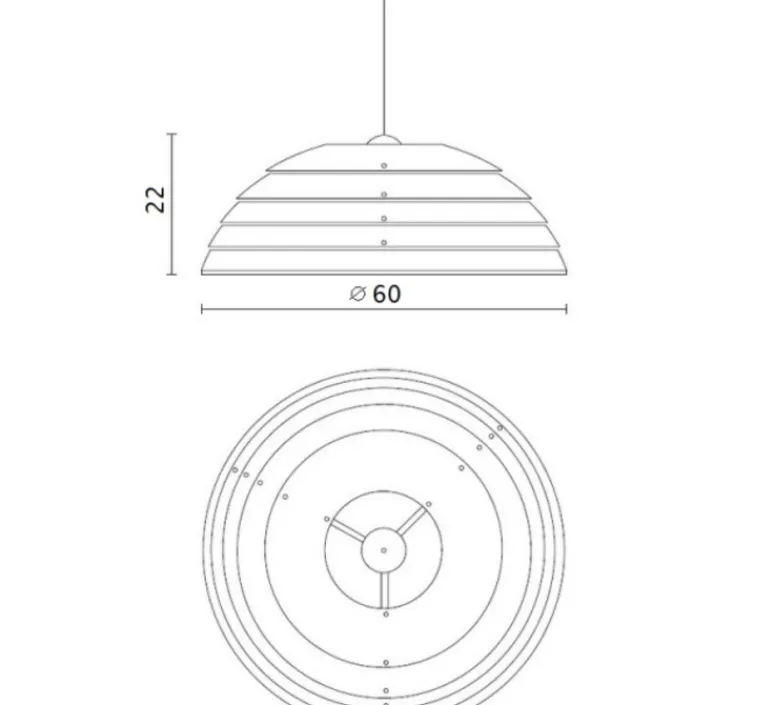 Suspension*Martinelli Luce Suspension, CUPOLONE, , Ø60cm - Martinelli-luce blanc