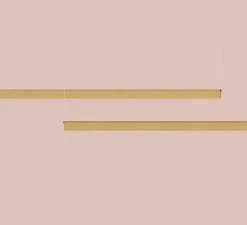 Suspension, Curve, chêne, LED, DALI, microprisme, dim, 2700K, 1300 lm, L116cm, H6cm - Tunto