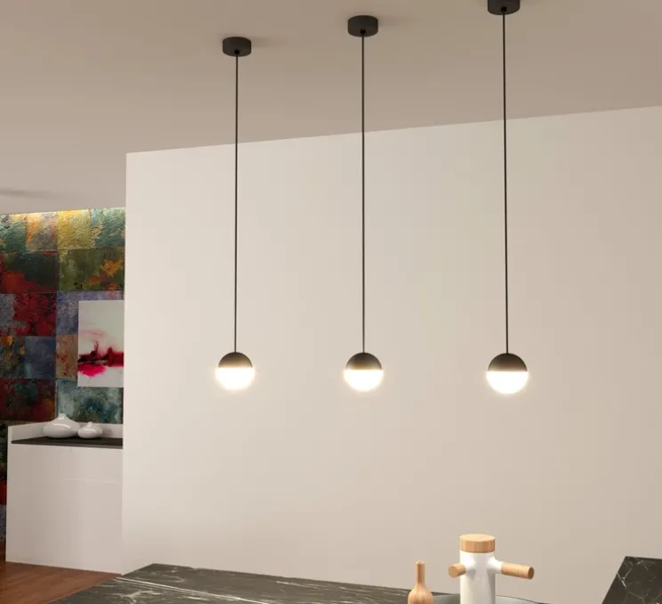 Suspension, Custo, noir, LED, 2700-3000K, 370 lm, Ø9,4cm, H9,4cm - ACB