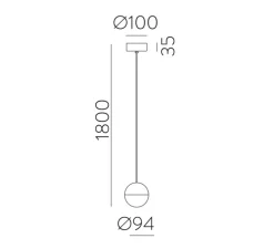 Suspension, Custo, or, LED, 2700-3000K, 370 lm, Ø9,4cm, H9,4cm - ACB