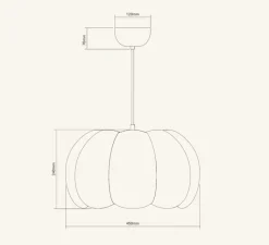 Suspension*Lobo Atelier Suspension, Cuuc L, , Ø45cm, H24cm - blanc coquillage