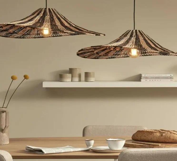 Suspension, Cuzco, noir, naturel, Ø65cm, H20cm - Good&Mojo