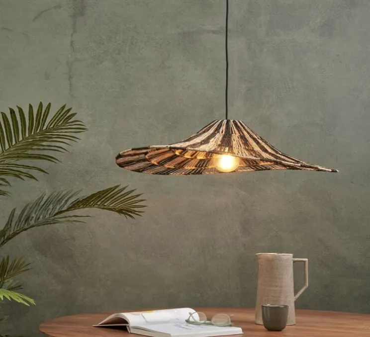 Suspension, Cuzco, noir, naturel, Ø65cm, H20cm - Good&Mojo