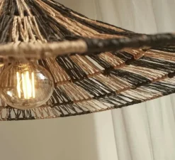 Suspension, Cuzco, noir, naturel, Ø65cm, H20cm - Good&Mojo