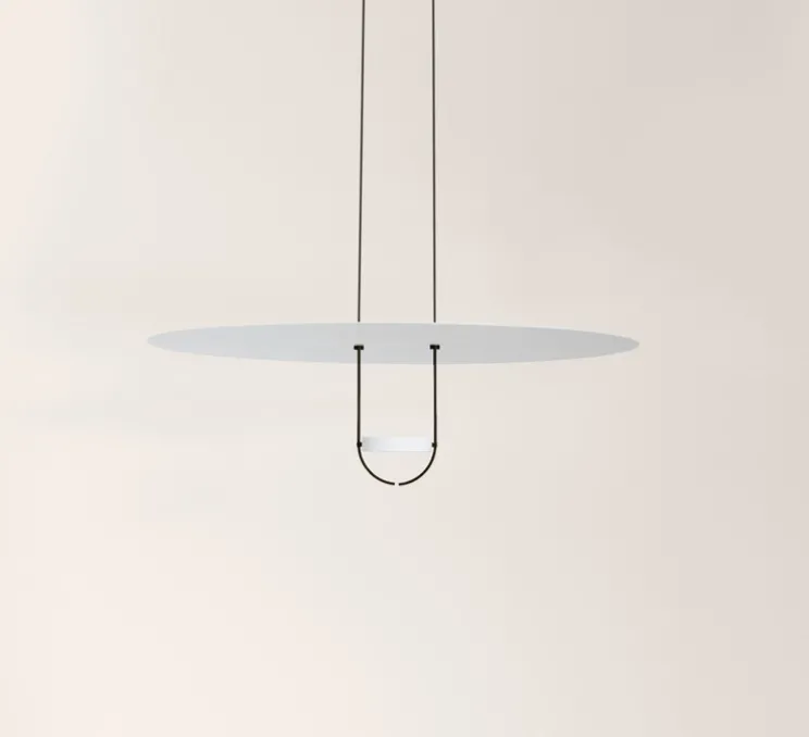 Suspension, D03, noir et laiton, LED, 2700K, 3000 lm, Ø70cm, H83cm - OliveLab