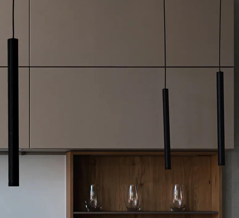 Suspension*OliveLab Suspension, D01, , LED, 2700K, 420 lm, Ø2,2cm, H15cm - noir mat