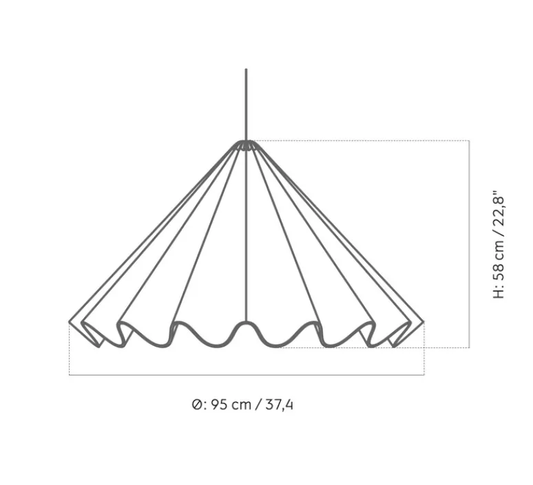 Suspension*Audo Copenhagen Suspension, Dancing, , Ø95cm, H58cm - blanc cassé