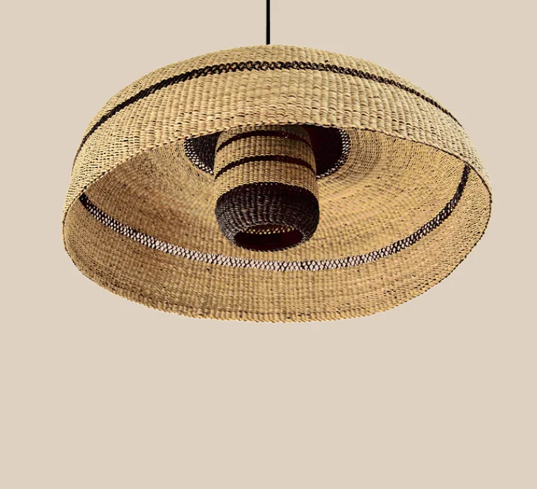 Suspension*Golden Editions Suspension, Deeply + Lantern, , Ø55cm, H28cm - naturel/minuit