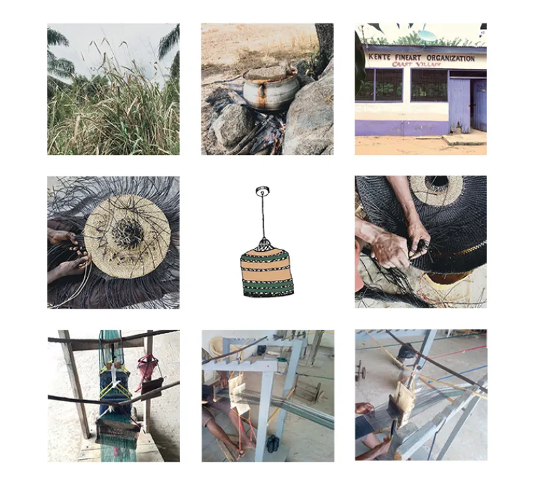 Suspension*Golden Editions Suspension, Deeply + Lantern, , Ø55cm, H28cm - naturel/minuit