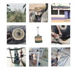 Suspension, Deeply, naturel/minuit, Ø55cm, H22cm - GOLDEN Editions