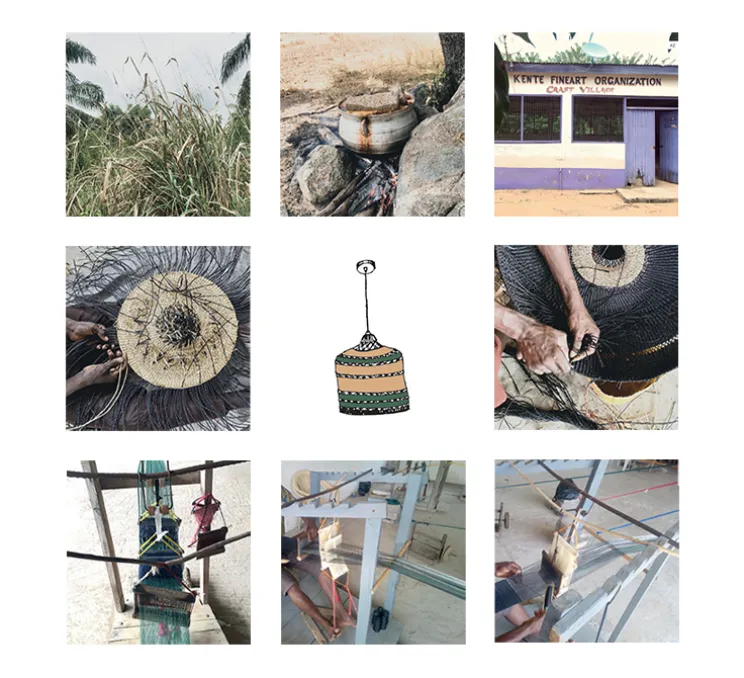 Suspension, Deeply, naturel/minuit, Ø55cm, H22cm - GOLDEN Editions