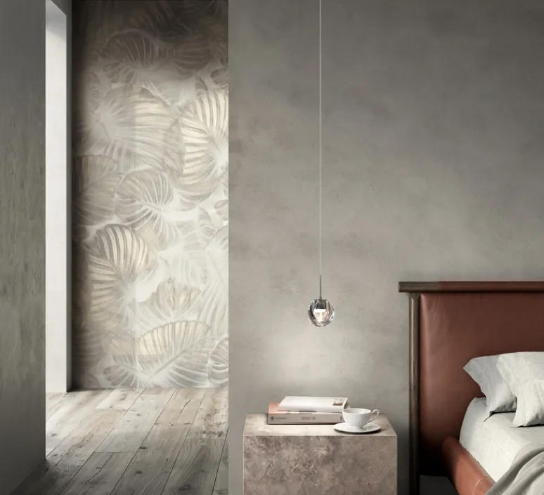 Suspension*KDLN Suspension, Dew, , sans rosace, LED, 2700K, 440lm, Ø11cm, H11cm - chrome