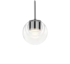 Suspension*KDLN Suspension, Dew, , sans rosace, LED, 2700K, 440lm, Ø11cm, H11cm - chrome