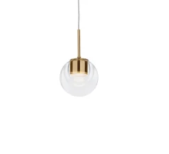 Suspension*KDLN Suspension, Dew, , sans rosace, LED, dim coupure de phase, 2700k, 440 lm, Ø11cm, H11cm - laiton