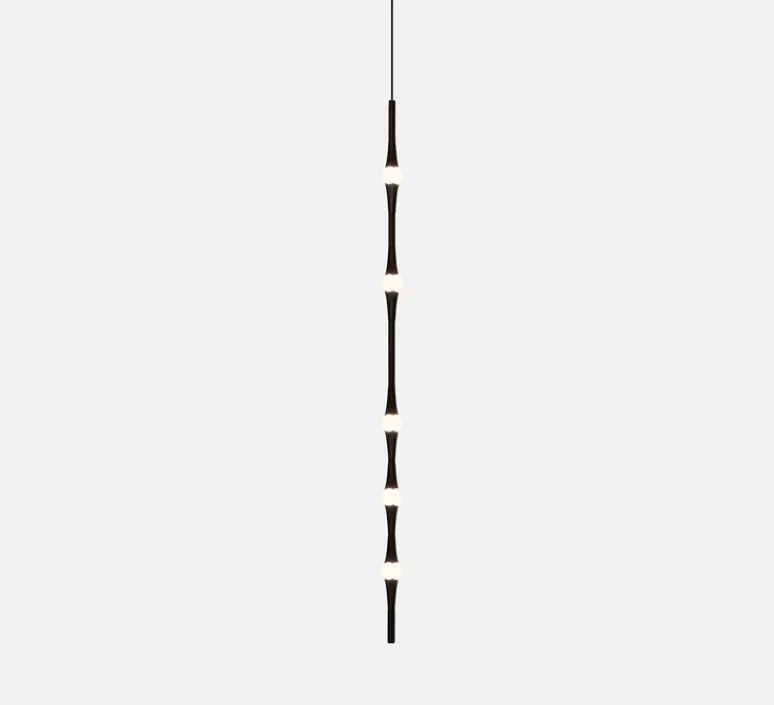 Suspension*LEDS C4 Suspension, Dew Vertical S, , LED, dim, 2700k, 782 lm, Ø4,3cm, H99,2cm - noir