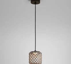 Suspension*Bover Suspension d'extérieur, Nans S Outdoor, , IP66, LED, dim, 2700K, 503 lm, Ø16,7cm, H16,5cm - Brun graphite - Teinte marron