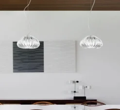 Suspension*Vistosi Suspension, Diamante SP G, , Ø30cm, H24cm - chrome, nickel