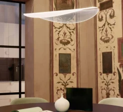 Suspension*Stilnovo Suspension, Diphy, , LED, dim, 3000K, 2620lm, L75,6cm, H8,1cm - transparent