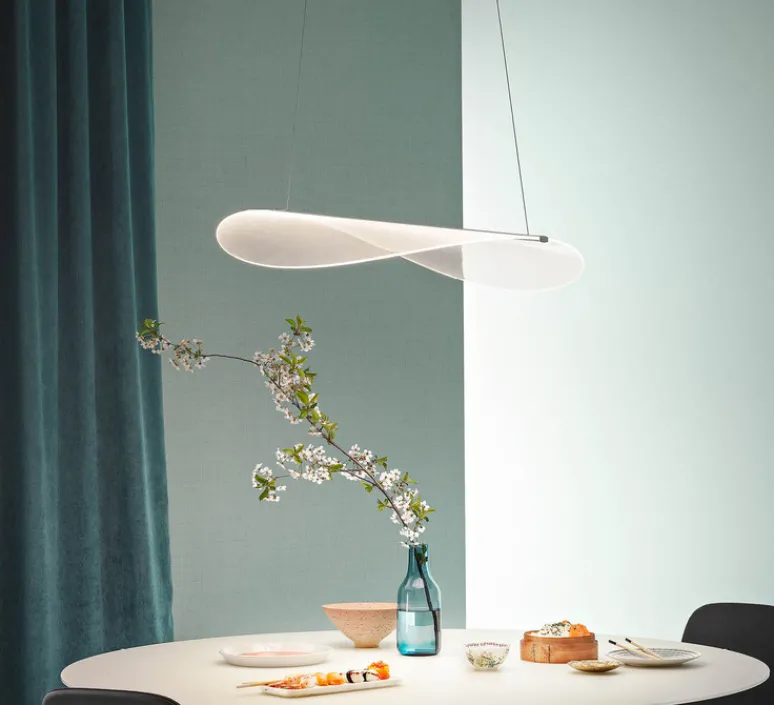 Suspension*Stilnovo Suspension, Diphy, , LED, dim, 3000K, 2620lm, L75,6cm, H8,1cm - transparent