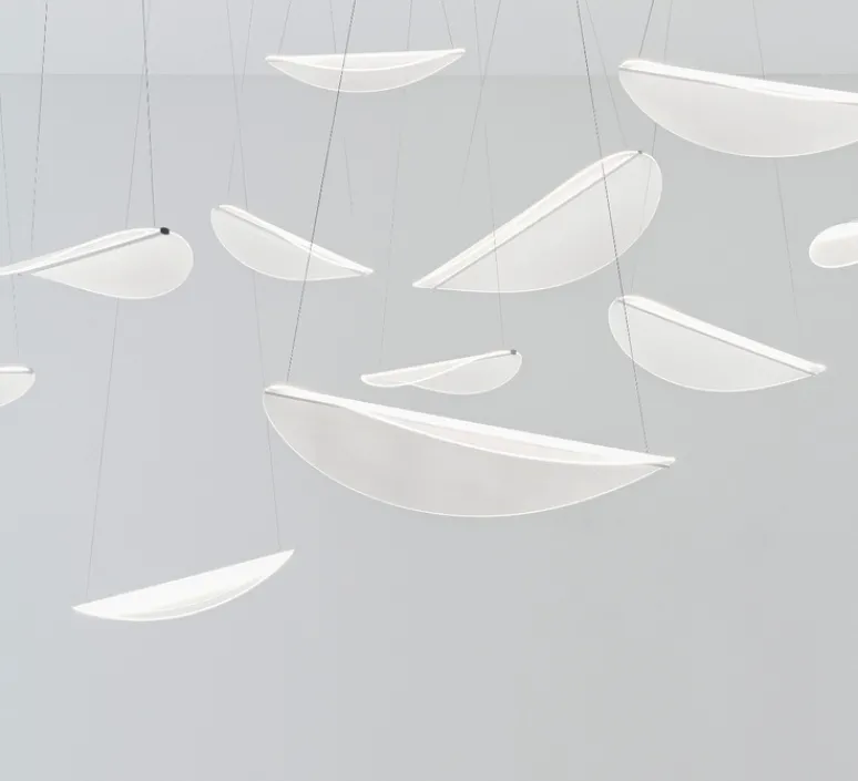 Suspension*Stilnovo Suspension, Diphy, , LED, dim, 3000K, 2620lm, L75,6cm, H8,1cm - transparent
