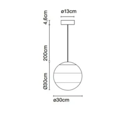 Suspension, Dipping light 30, blanc, LED, 2700k, 913lm, Ø30cm - Marset