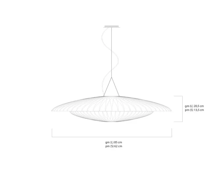Suspension, DIVA, blanc, Ø62cm - Celine-Wright