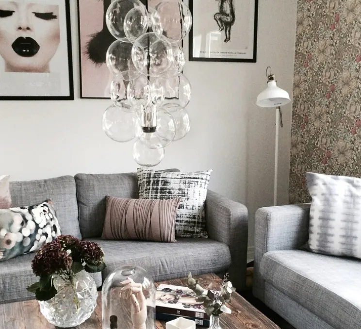 Suspension, Diy, transparent, argent, H48cm, Ø12cm - House Doctor