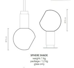 Suspension, Donya Sphere, blanc, Ø15cm, H35,3cm - Anour