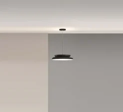 Suspension, Doppio Zero M, noir, LED, dim, 2700K, 3170 lm, Ø45cm, H16cm - Lumen Center Italia