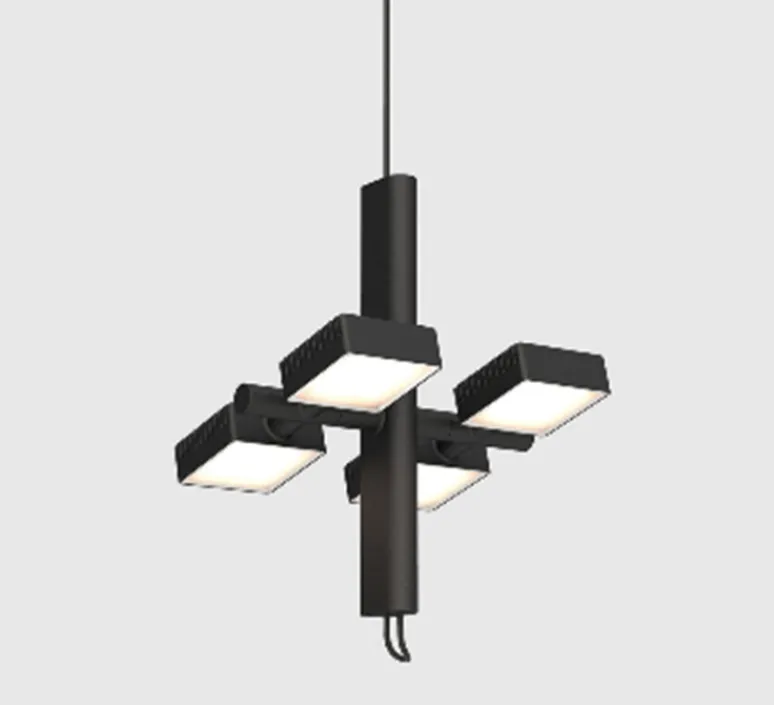 Suspension*Lambert&Fils Suspension, Dorval 01, , LED, 2700K, 2888lm, L36cm, H46cm - variable 0-10V, corps, câble et boucle noirs, rosace noire