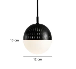Suspension, Dot, Small, noir, LED, Ø12cm, H13cm - Woud